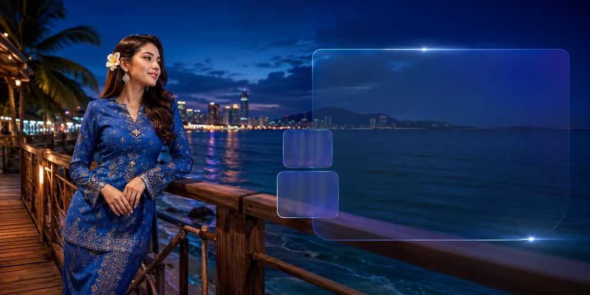 Pemandangan kasino hiburan di Sabah dengan pelanggan memakai Baju Kurung